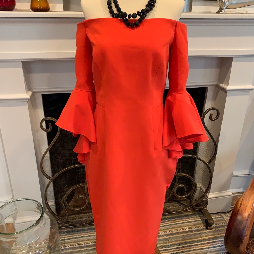 Celebrity style red dress